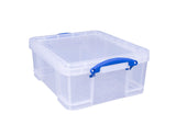 Really Useful Box 18 Litre Clear Plastic Storage Box with Lid