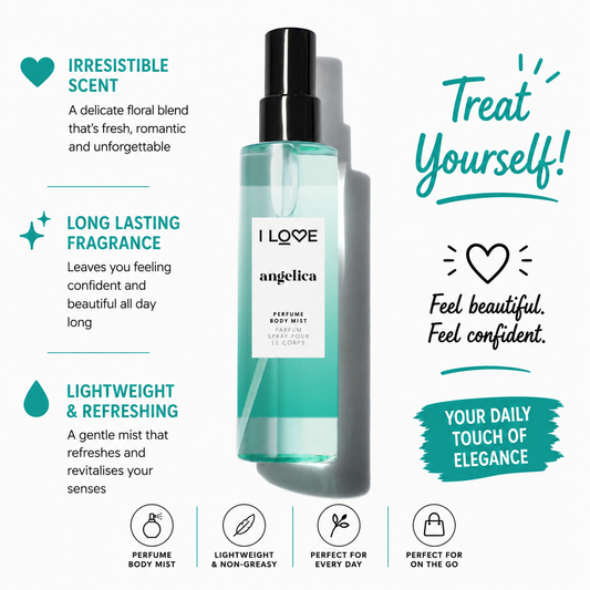 I Love Perfume Body Mist Angelica 200ml Parfum Spray - Strong Fragrance
