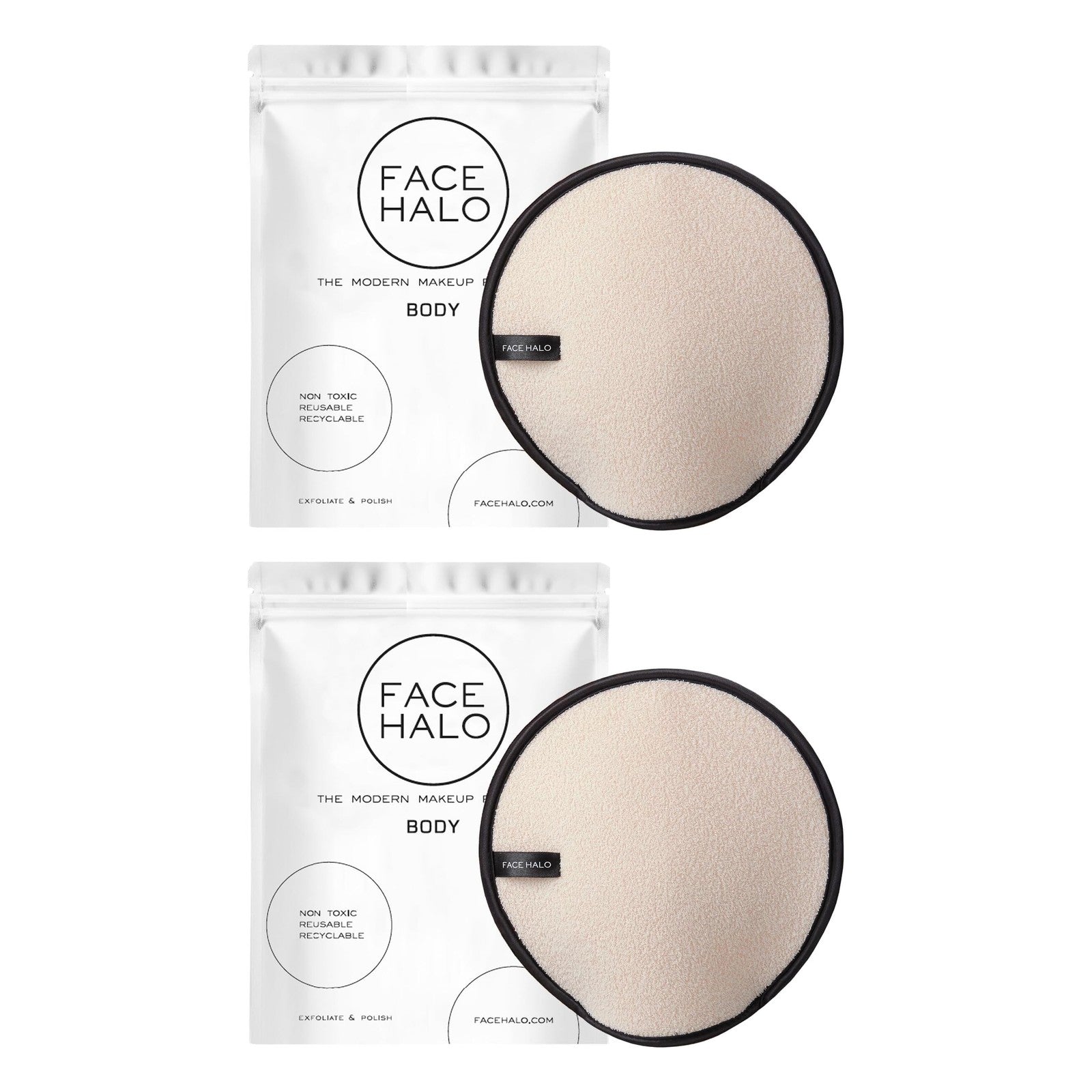 Face Halo Body Exfoliator and Polish Dual-Sided Mitt (pack of 2)