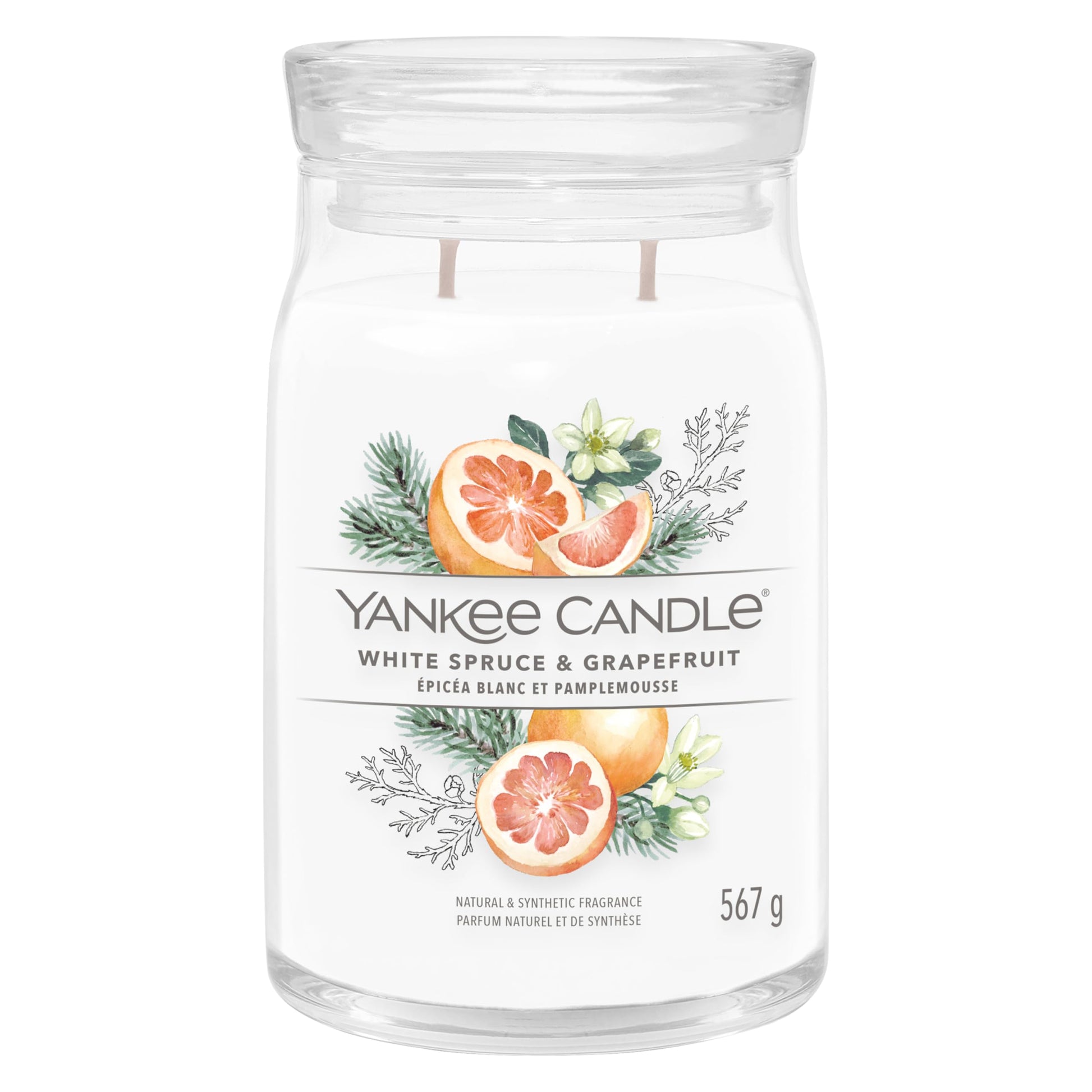 Yankee Candle Signature Large Scented Jar Candle - White Spruce & Grapefruit