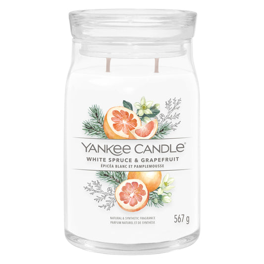 Yankee Candle Signature Large Scented Jar Candle - White Spruce & Grapefruit