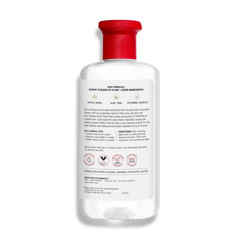 Thayers Witch Hazel Facial Toner Cucumber Aloe Vera 355ml - Alcohol-Free & All Skin Types