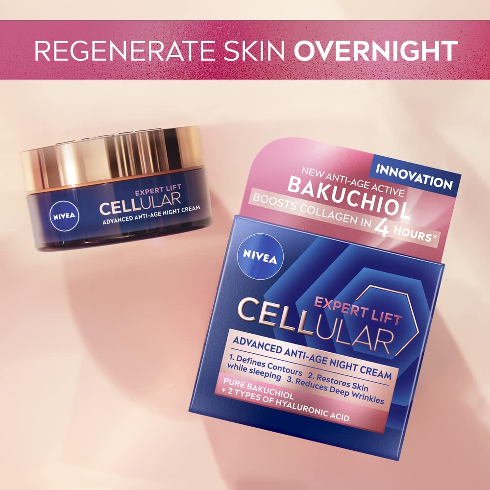 NIVEA Cellular Expert Lift Anti-Age Night Cream 50ml with Pure Bakuchiol