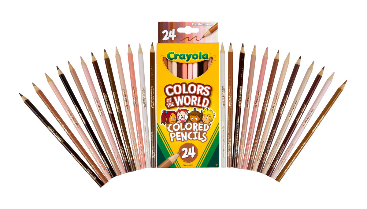 Crayola Colours of the World Colouring Pencils - 24 Pack - Skin Tones Edition