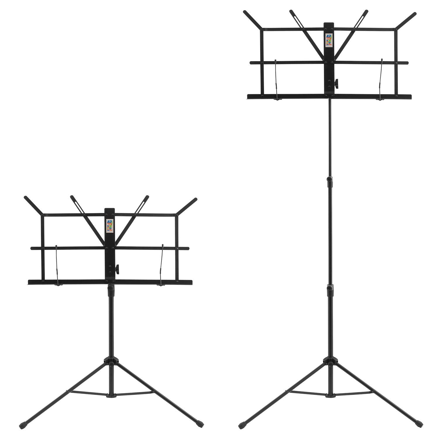 Mad About MA-MS02 Folding Music Stand Black with Carry Bag