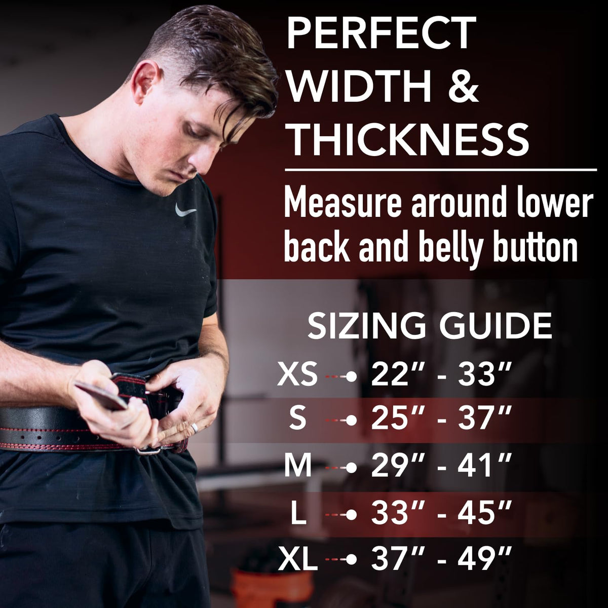 Dark Iron Fitness 130cm Genuine Leather Pro Weight Lifting Belt - Large (33" - 45")