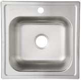Elkay Dayton Stainless Steel 20 x 20 x 101/8 Single Bowl Dropin Laundry Sink