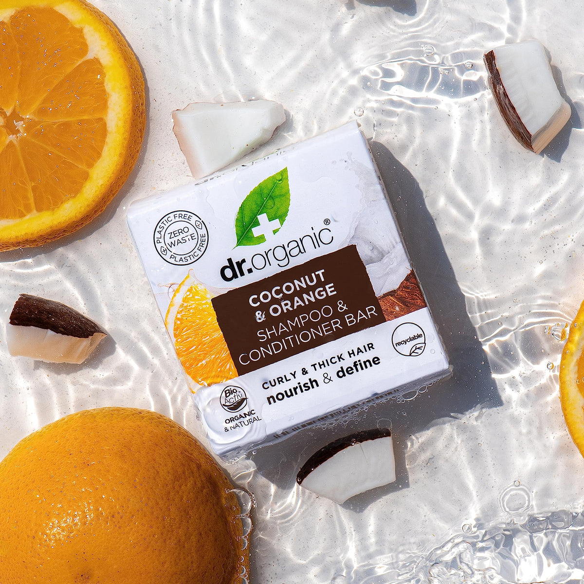 Dr Organic Coconut & Orange Shampoo Bar 75g | Natural Curly Hair