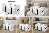 4 Pack 90L Heavy Duty Moving Bags/Storage Totes, Water-Resistant Packing Bags - 74 x 36cm