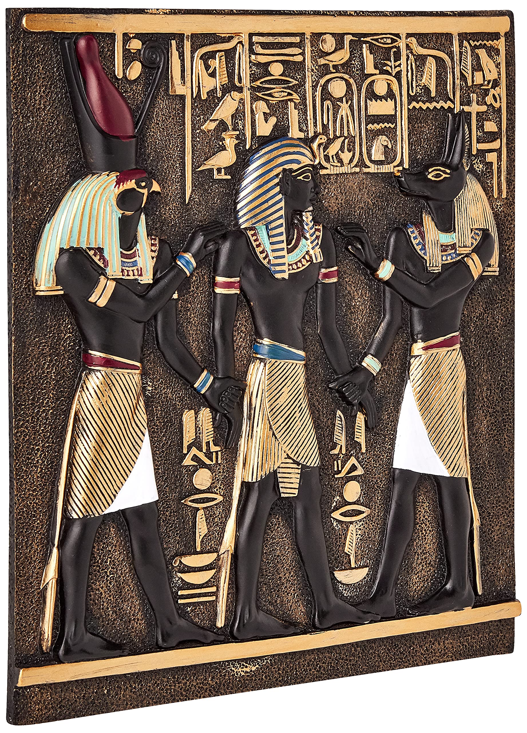 Design Toscano Rameses I Between Horus Anubis Wall Frieze 11 Inch