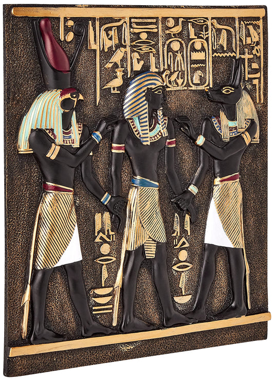 Design Toscano Rameses I Between Horus Anubis Wall Frieze 11 Inch