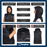 Berghaus Kid's 14-15yrs Burham Gilet with Hood, Water-Resistant Black Bodywarmer