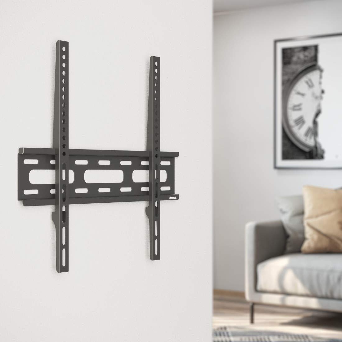Hama FIX TV Wall Bracket 32-65" 81-165cm TV's 30kg Flat Profile in Black