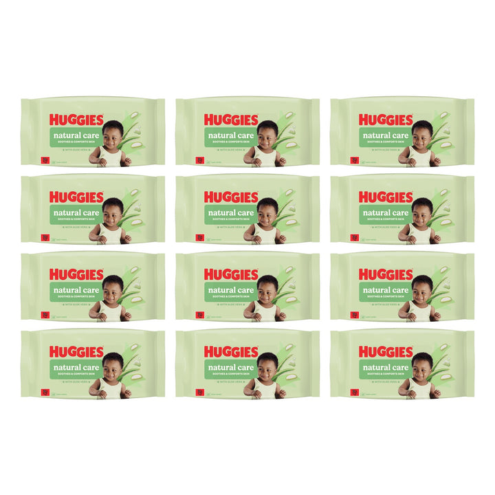 Huggies Natural Care Baby Wipes 12 x 48 Pack | 576 Wipes