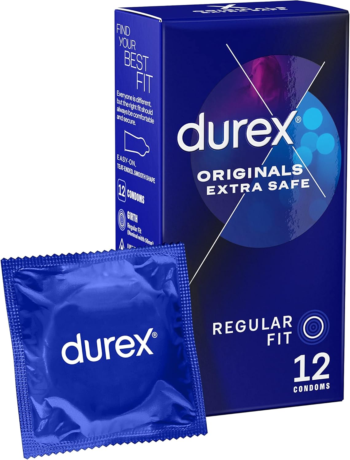 Durex Extra Safe Condoms, Regular Fit (Pack of 12)