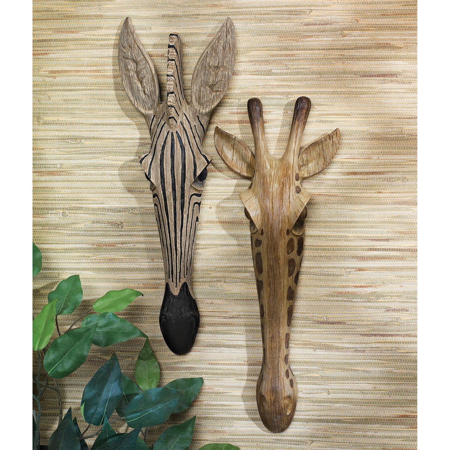 Design Toscano Giraffe Animal Mask Wall Sculpture - African Savannah Art