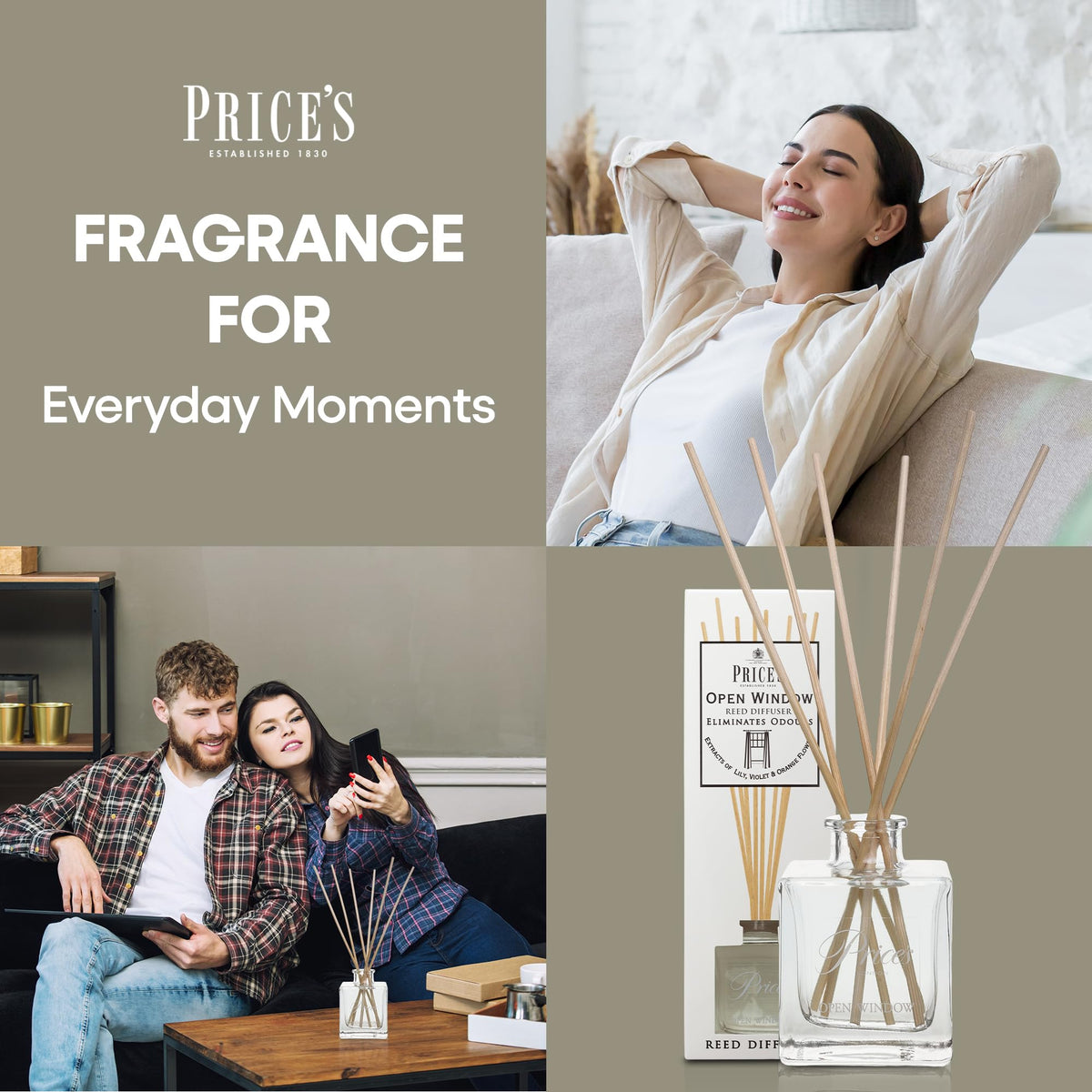 Price's Candles Open Window Reed Diffuser Refill | Long-Lasting Home Fragrance