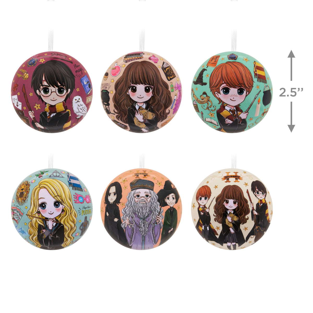Hallmark Harry Potter Christmas Tree Baubles Tin Decorations 12-Pack