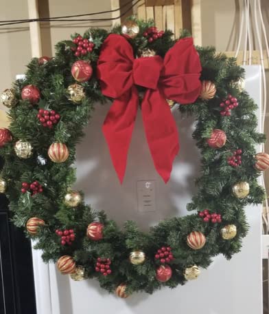 Rocky Mountain Goods Large Red Wired Christmas Wreath Bow 12" x 18"
