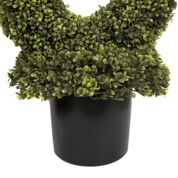 GreenBrokers Artificial Single Twist Boxwood Topiary Tree 120cm