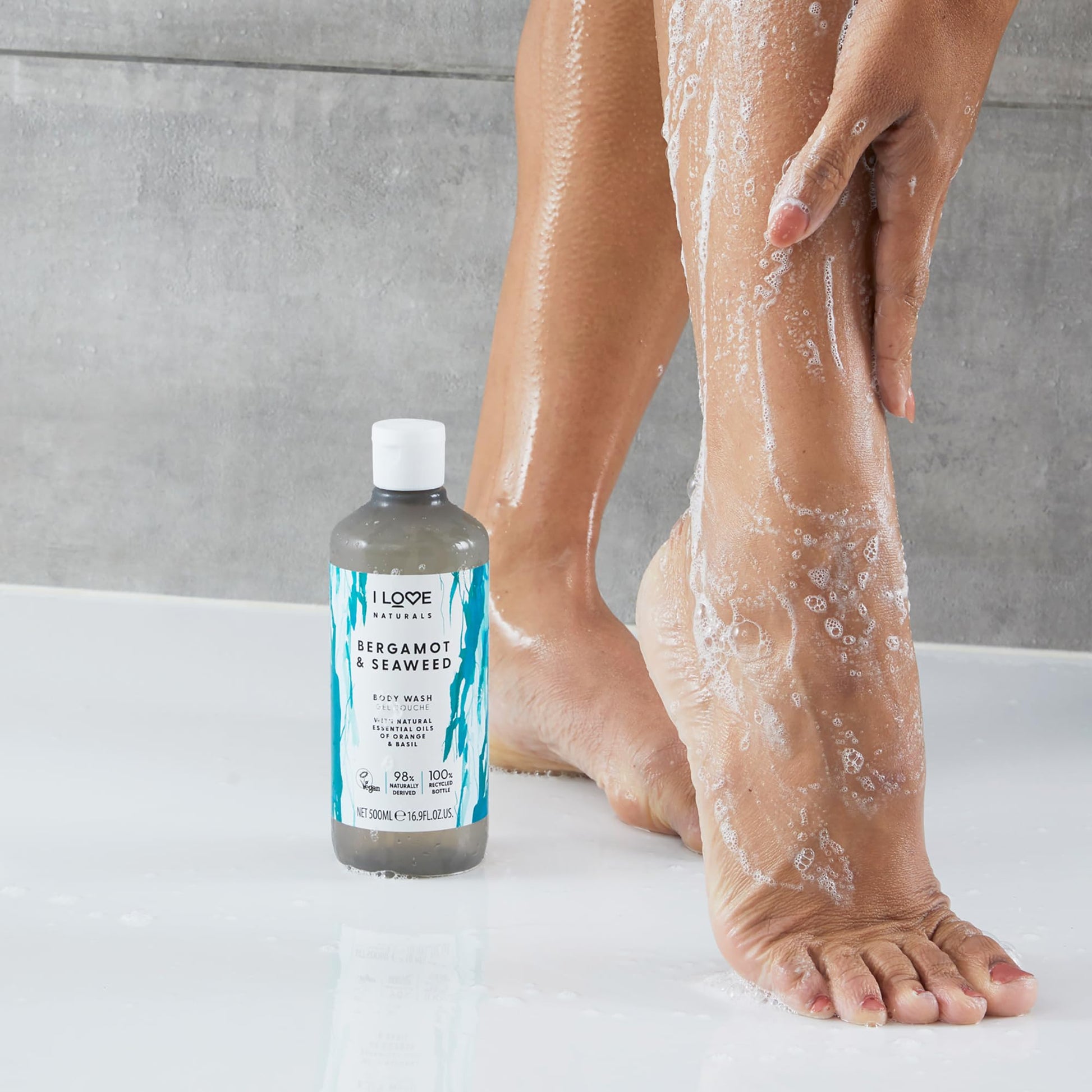 I LOVE Naturals Bergamot & Seaweed Body Wash 500ml with Natural Essential Oils