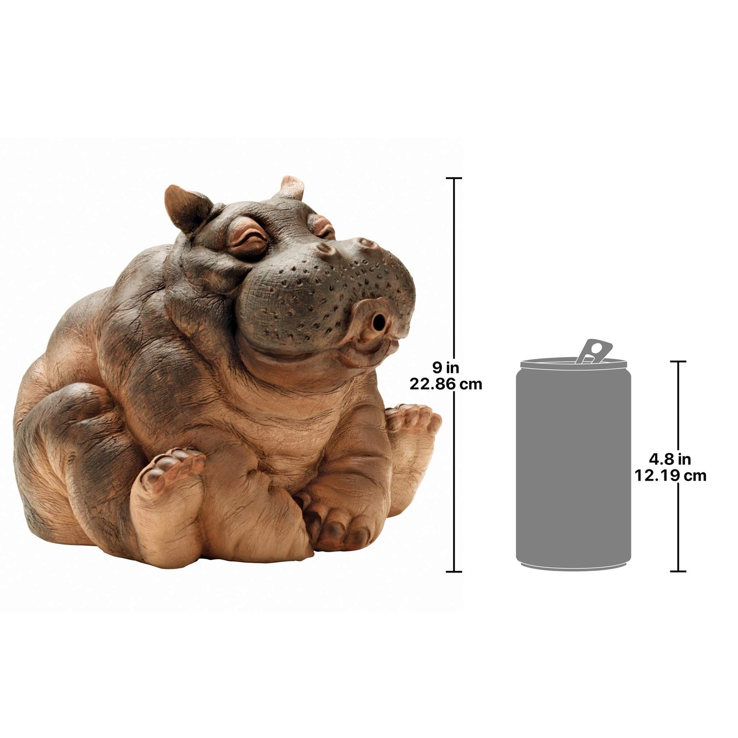 Design Toscano Hanna the Hippo African Pond Spitter Water Feature Statue