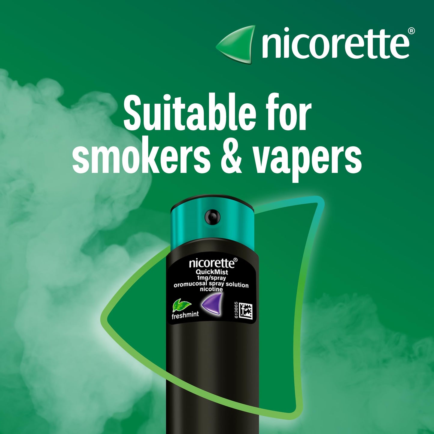 Nicorette QuickMist Cool Berry 2x150 Sprays x 2 Bundle, Stop Smoking Cessation Aid