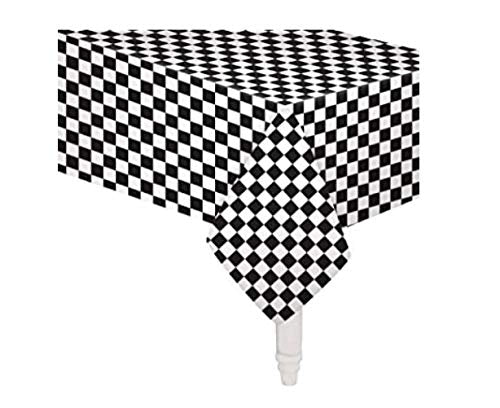 Creative Converting Racing Stripes All Over Print Plastic Tablecover