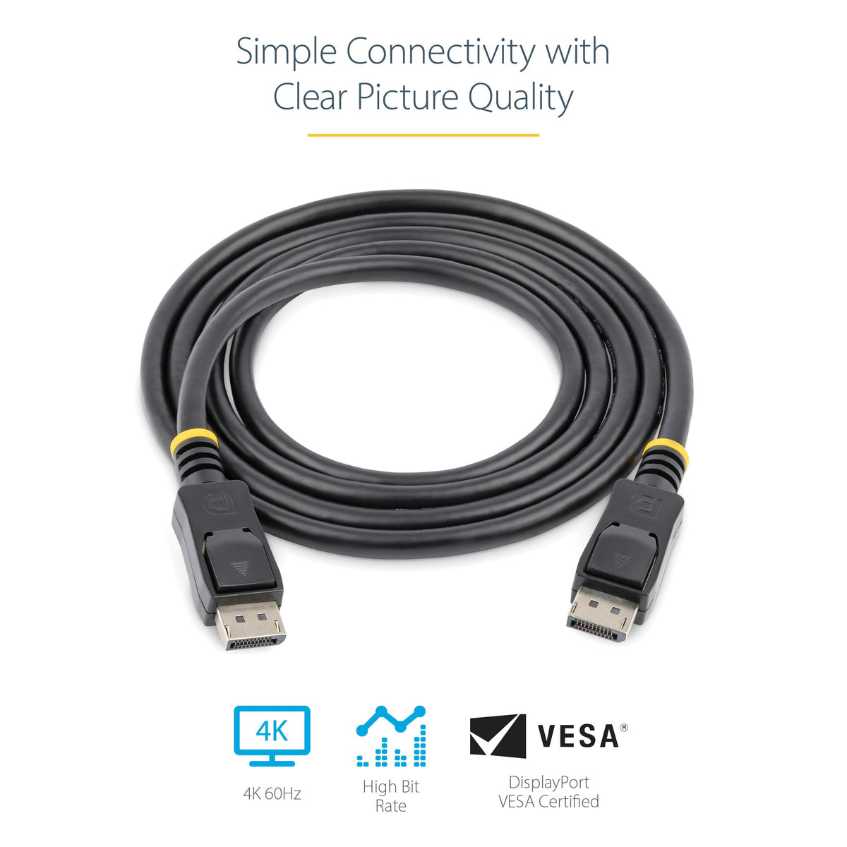StarTech 10-Pack 4.6m DisplayPort 1.2 Cable 4K VESA Certified
