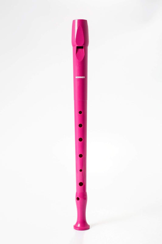 Hohner C-Soprano Recorder Plastic German 1 Part Hot Pink