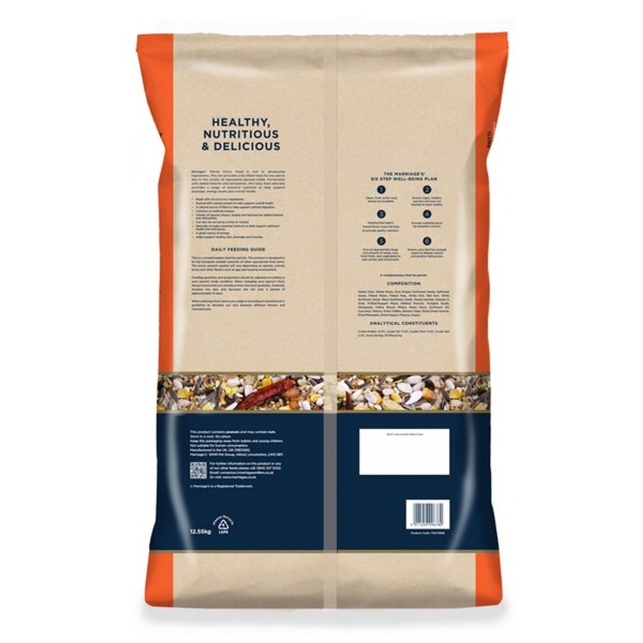 Marriage's Picnic Parrot Food Oats & Peanut Kernels 12.55kg