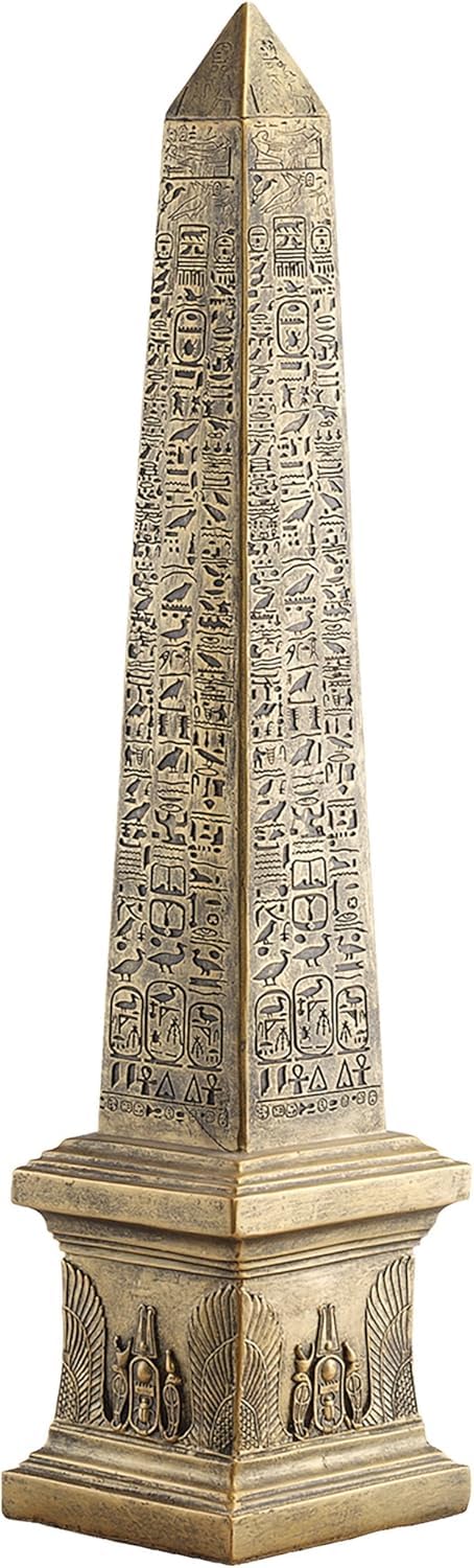 Design Toscano Golden Obelisk of Ancient Egypt Statue 67.5cm
