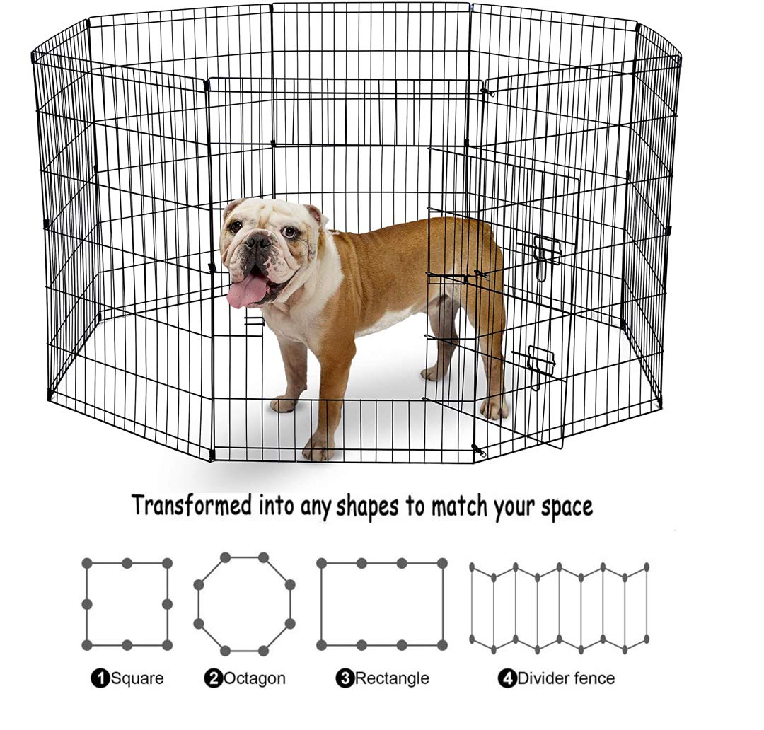 Underdog 8 Panel Play Pen 91cm/36inch Foldable Indoor Outdoor Play Yard