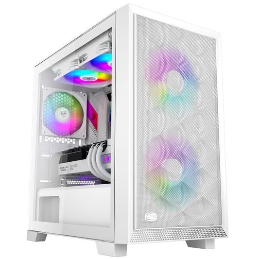 PCCOOLER C3D310 M-ATX Gaming PC Case in White 120mm 240MM 350mm