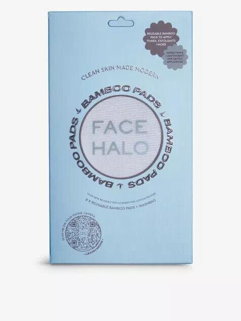 Face Halo Washable Bamboo Makeup Remover Pads & Wash Bag, 8 Reusable Face Pads