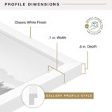 MCS Gallery Foundation 24x36 Poster Frame White, Vertical & Horizontal Wall Hanging Large Picture Frame for Photos, Posters & Art Prints