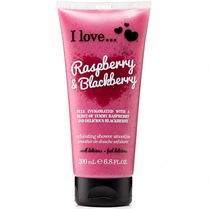 I LOVE Exfoliating Shower Smoothie Raspberry & Blackberry Fruity Body Scrub 200ml