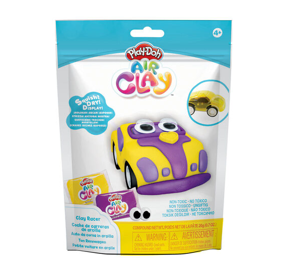 Play-Doh Car Bundle x8 Packs Air Clay Racing Cars Purple/Green/Yellow