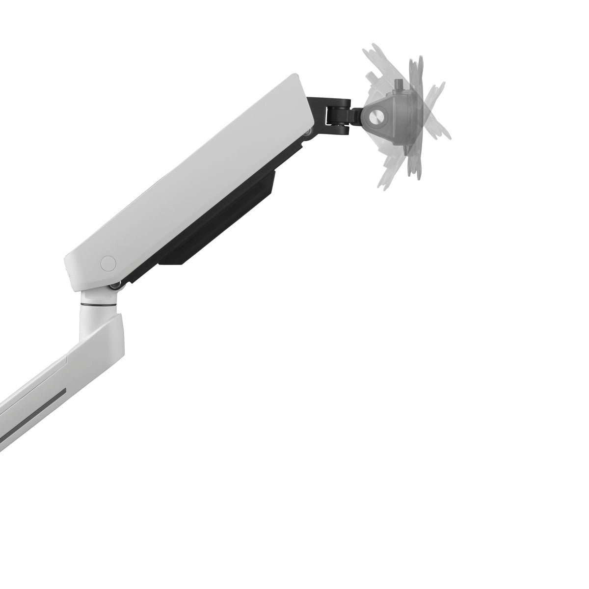 One For All Universal Gaming Dual Monitor Arm for 21-45 Inch Screens - VESA 75/100mm - Heigh adjustment -Tilt (80°), Swivel (180°) and Rotate (360°) - Max weight - 14 kg per screen - White (DM8220)