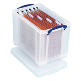 Really Useful Box 19 Litre Clear Plastic Storage Box with Locking Lid