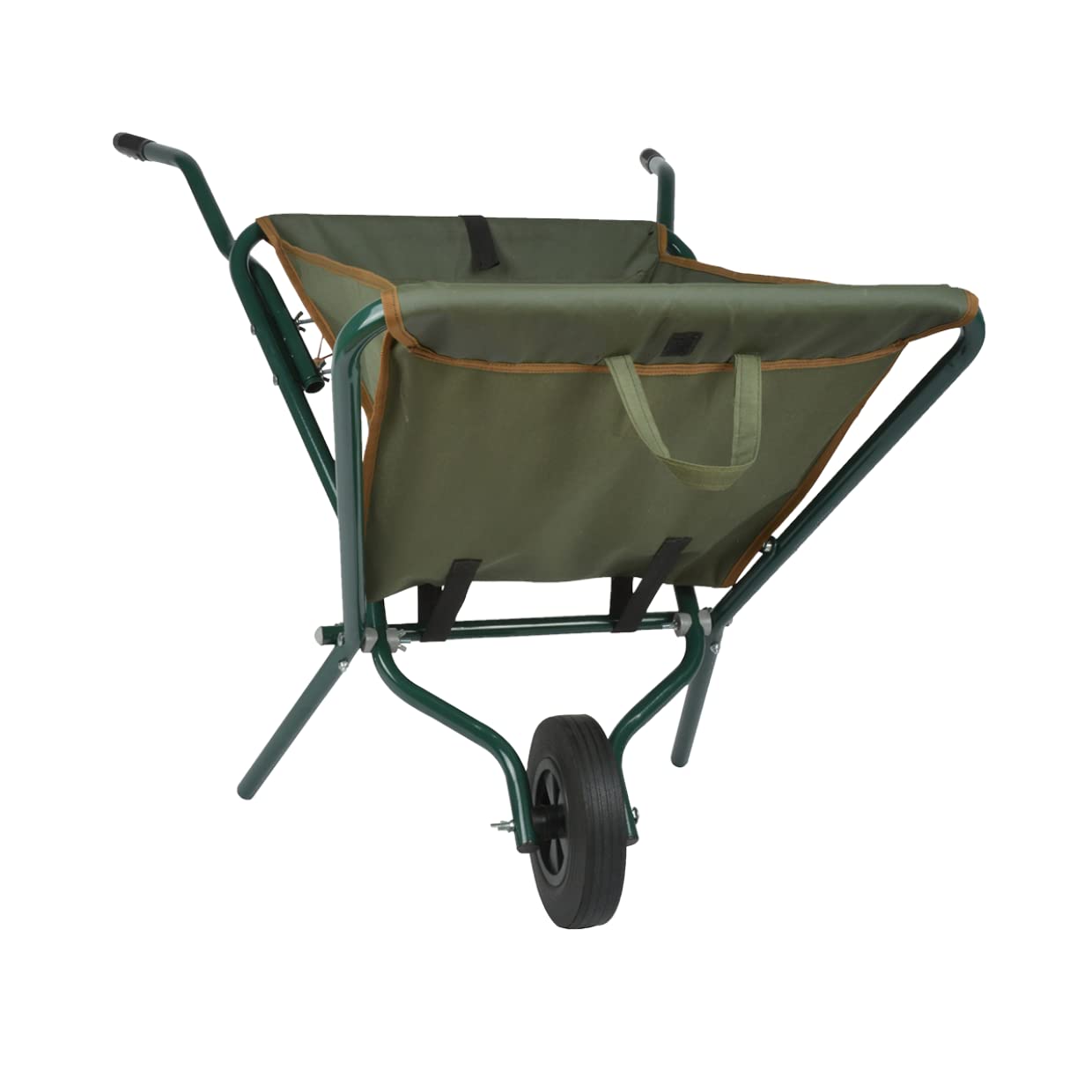 Esschert Design Folding Wheelbarrow Green Garden Trolley Cart