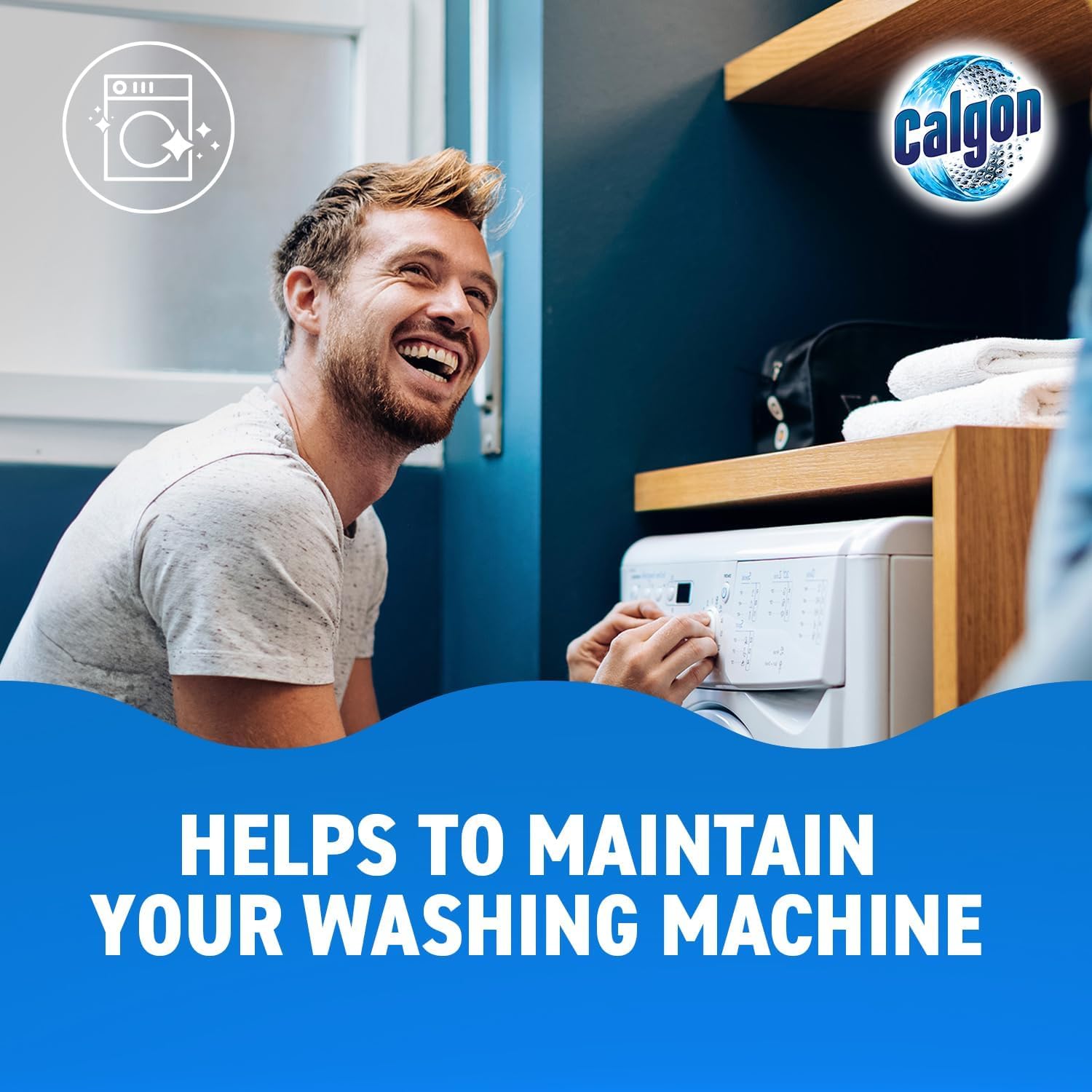 Calgon 4-in-1 Water Softener Tablets Washing Machine Cleaner 150