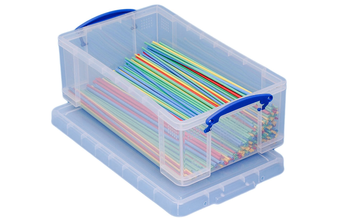 Really Useful Plastic Storage Box 12 Litre Clear with Handles