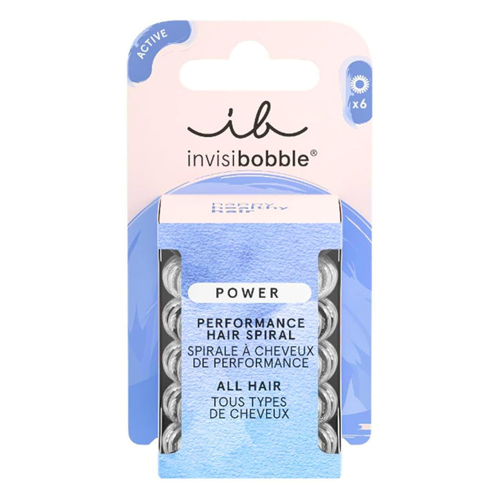 INVISIBOBBLE Power Crystal Clear Hair Spirals Strong Grip Ponytail Holders