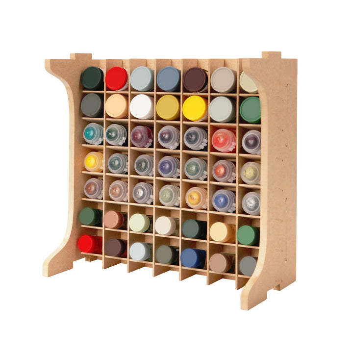 Bucasso Paint Rack Organizer 49 Holes - 10ml/18ml MR HOBBY Storage - Model Tool Storage with MDF Material, Craft Paint Holder Rack