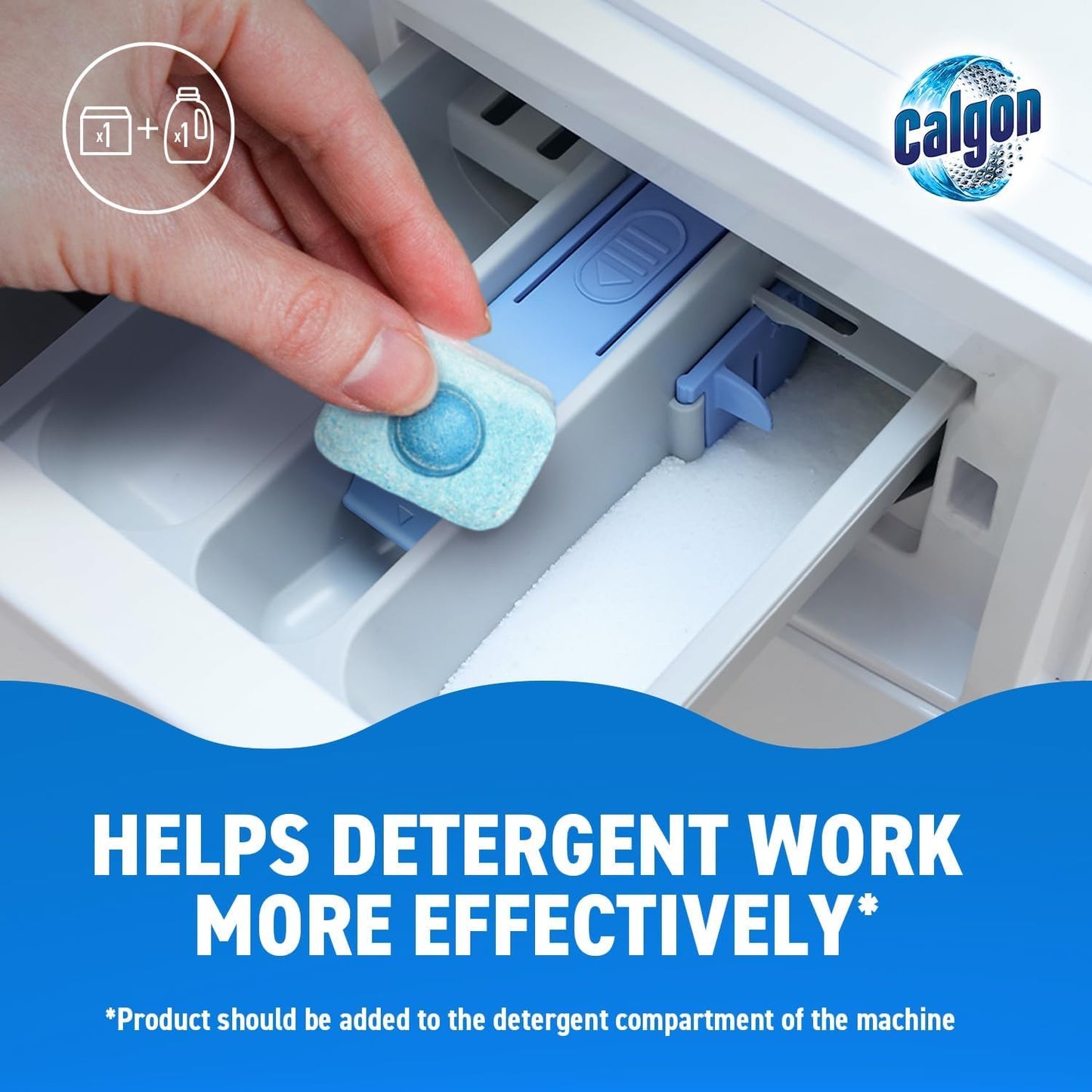 Calgon 4-in-1 Water Softener Tablets Washing Machine Cleaner 150