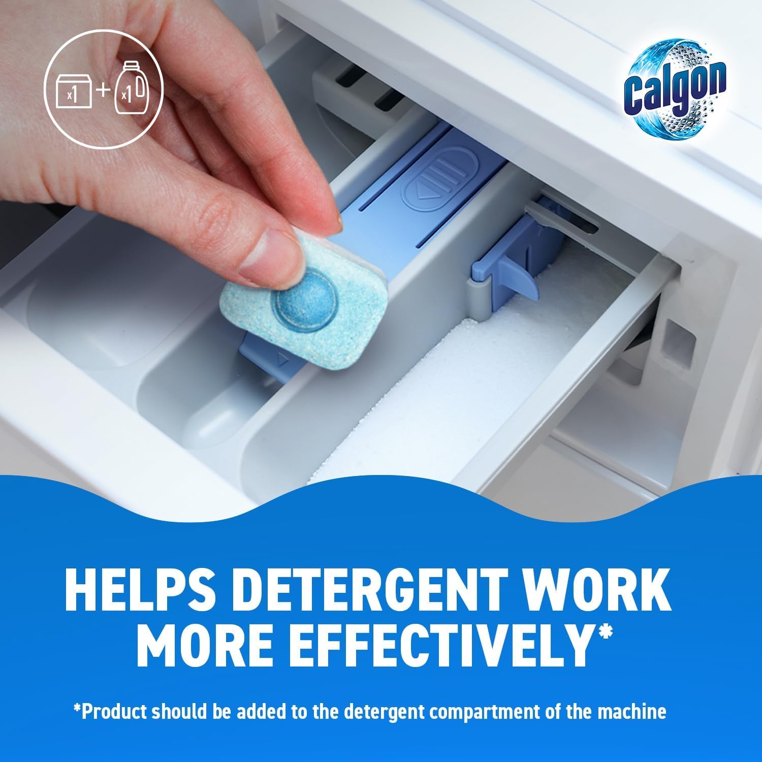 Calgon 4-in-1 Water Softener Tablets Washing Machine Cleaner 150