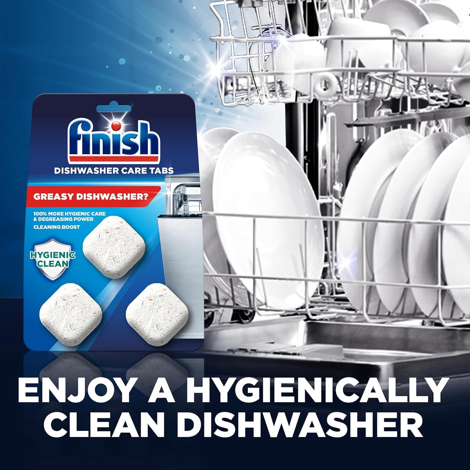 Finish In-Wash Dishwasher Cleaner Tablets, 24 Pack