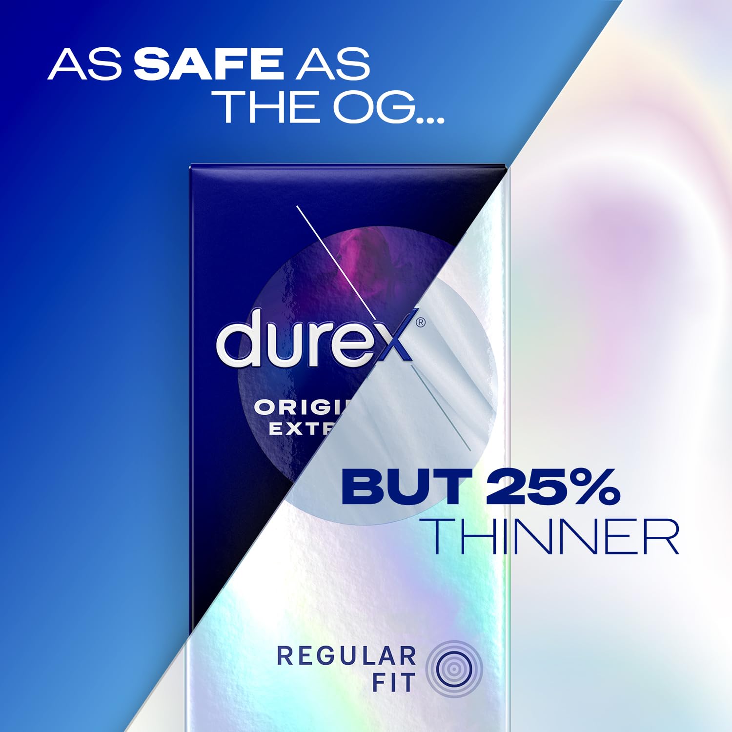 Durex Nude Extra Lube Condoms 12 Pack - Ultra Thin Regular Fit