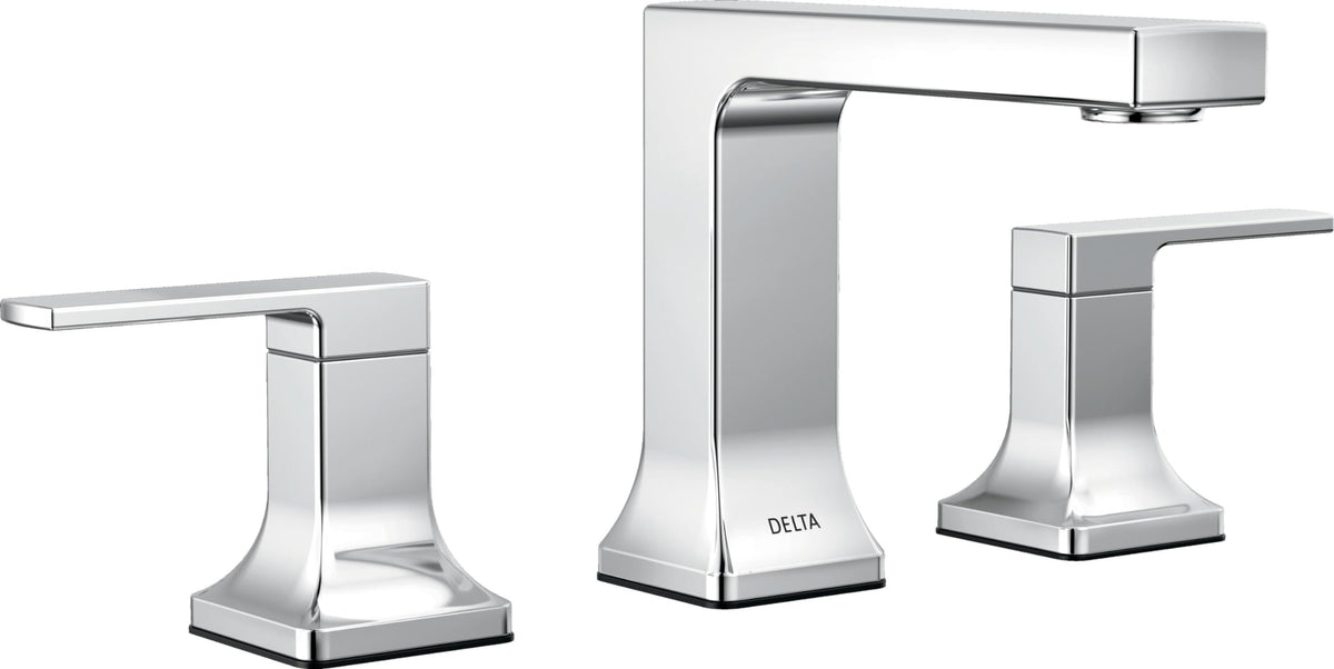Delta Faucet Velum Widespread Chrome Bathroom Faucet 3 Hole 2 Handle Tap Set